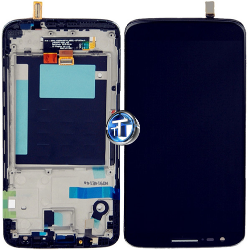 LG G2 D800 LCD and Digitizer with Frame in Black